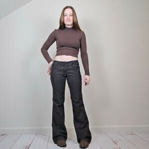 Vintage Y2K Corduroys Washed Black Juniors 5